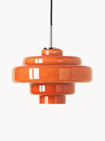 Afbeelding laden in galerijweergave, Koloro Millie glazen hanglamp - retrostijl met moderne elegantie