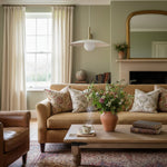 Load image into Gallery viewer, Curva Metal Minimalist Pendant Light - Modern Brass Accent Disc Shade