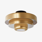 Cargar imagen en el visor de la Galería, Lámpara de Techo Redonda en Capas Colorida Veleora - Luminaria de Metal Estilo Bauhaus para Iluminación Interior de Dormitorio y Cocina