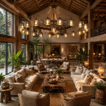 Cargar imagen en el visor de la Galería, Rustic farmhouse rope chandelier