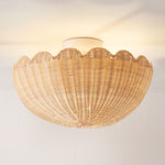 Load image into Gallery viewer, Olvara Rattan Bubble Flush Mount - Chic Ceiling Lamp for Home