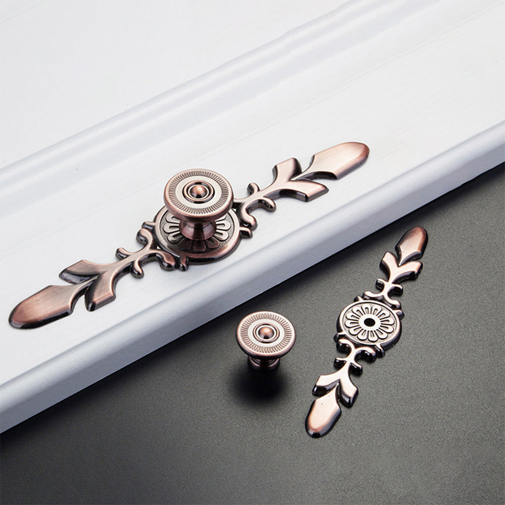 Modern Plate Flower Drawer Cabinet Handle