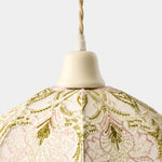 Bild in die Galerieansicht laden, Pendelleuchte aus besticktem Blumenstoff