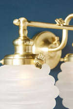 Afbeelding laden in galerijweergave, Capigia glazen metalen wandlamp voor badkamer - moderne badkamerverlichting met elegante stijl