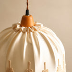 Load image into Gallery viewer, Pleated fabric shade top detail
