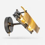Cargar imagen en el visor de la Galería, Adjustable double glass wall light on white background