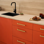 Load image into Gallery viewer, Sleek Tubular Brass Handles – Contemporary Cabinet Pulls