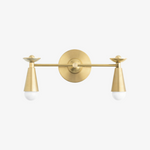 Load image into Gallery viewer, Pyralis Vintage-Style Cone Wall Sconce Brass Finish for Bedroom & Corridor