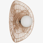 Załaduj obraz do przeglądarki galerii, Florevian Pleciony Kinkiet Ścienny – Dwupoziomowy Kinkiet z Juty do Salonu lub Sypialni