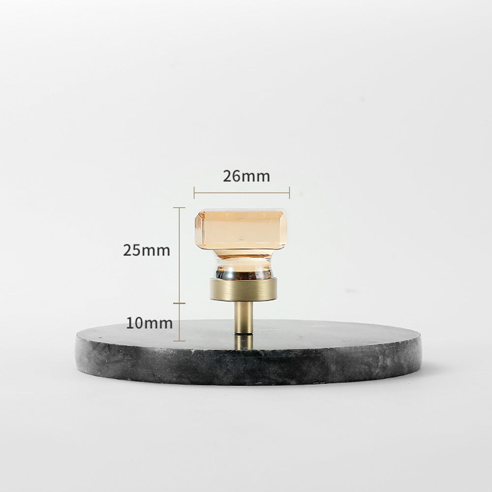 Modern Mushroom Cabinet Knob – Clear Glass Diamond Drawer Knobs