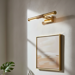 Afbeelding laden in galerijweergave, Aurix Schilderijlamp – Slank Ontwerp met Gewikkelde Middenbalk Metalen Afwerking Wandlamp voor Galerij & Hal