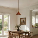 Bild in die Galerieansicht laden, Wide dining room view showing the ceramic pendant installation scale