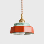 Afbeelding laden in galerijweergave, red plum ceramic octagonal pendant light