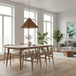 Bild in der Galerieansicht laden, Wickara Natürliche Rattan Geflochtene Pendelleuchte – Boho-Chic Hängelampe für Wohn- und Esszimmer