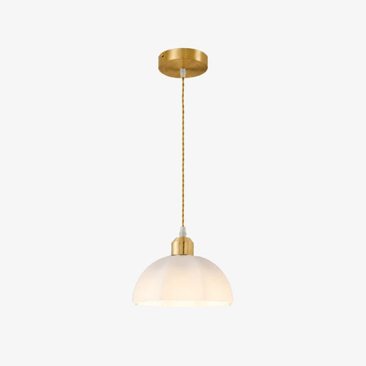 Suspension moderne en verre opalin