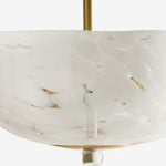 Afbeelding laden in galerijweergave, Clea Ronde Glazen Opbouwlamp - Gestippelde Kap voor Slaapkamer- en Gangverlichting