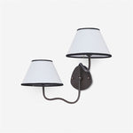 Afbeelding laden in galerijweergave, Luvora moderne minimalistische linnen kap wandlamp voor slaapkamer & gang