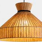 Bild in die Galerieansicht laden, Close-up of woven fabric shade with warm light diffusion