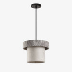 Cargar imagen en el visor de la Galería, Style D gray travertine stone pendant light with one head