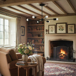 Load image into Gallery viewer, Mobilux Line Mid Century Modern Chandelier - 6 Heads Hanging Ceiling Light