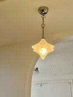 Load image into Gallery viewer, Art Deco Astris Elara Star Pendant Light - Frosted Glass Pendant with Geometric Style
