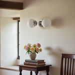 Load image into Gallery viewer, Lumio Globe Art Deco Vanity Light -  Opal Globe Bathroom Sconce