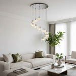 Afbeelding laden in galerijweergave, Glomara Gesculpteerde Metalen Hanglamp – Overgangs Wandlamp Sfeerverlichting voor Slaapkamers en Entrees