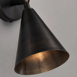 Cargar imagen en el visor de la Galería, Cone shade and warm inner brass finish close-up