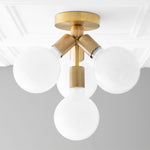 Load image into Gallery viewer, Glorica Glass Flush Mount Light - Globe Ceiling Fixture Modern