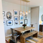 Load image into Gallery viewer, Lumivelle Sculptural 7-Light Chandelier – Adjustable Height Modern Glass Pendant