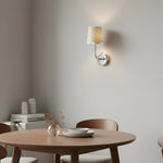 Afbeelding laden in galerijweergave, Glissum Hedendaagse Metaal en Linnen Wandlamp met Zachte Diffuse Kap voor Hal of Entree