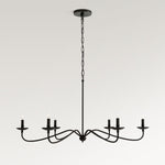 Load image into Gallery viewer, Rowan Timeless Iron Candle Design Chandelier - Industrial Interior Lighting For Bedroom