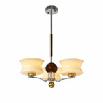 Cargar imagen en el visor de la Galería, Compact 3-light cream glass chandelier