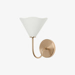 Załaduj obraz do przeglądarki galerii, Kysara mosiężna lampa ścienna z lnu – rzeźbiarski design z krzywiznami, odpowiednia do salonów, sypialni i łazienek