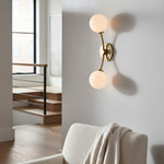 Charger l'image dans le visualiseur de la galerie, Applique murale en fer Arden Glass à 2 lumières - Design moderne courbé pour salle de bain ou couloir