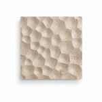 Cargar imagen en el visor de la Galería, Ivory travertine carved square wall sconce with warm LED backlight
