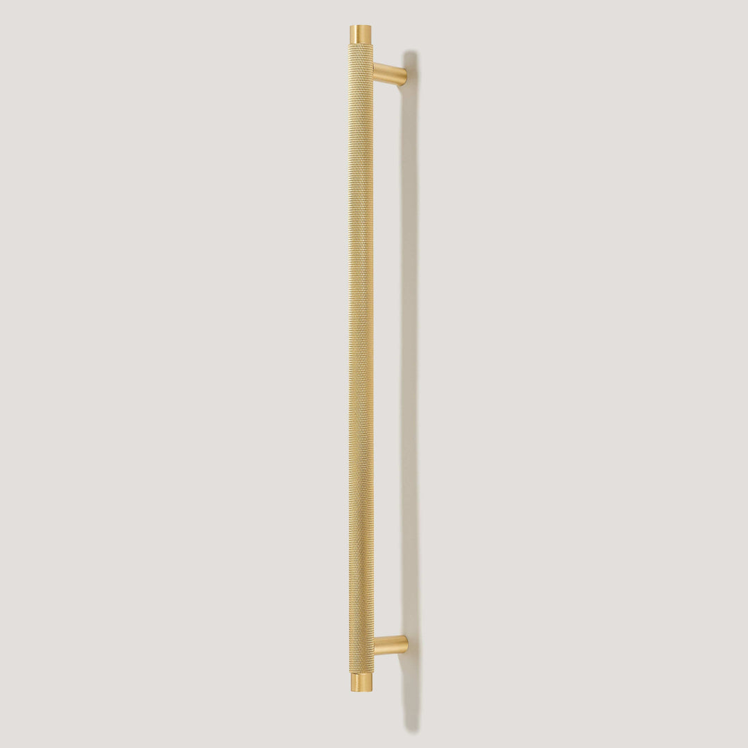 Knurled T-Bar Pulls – Brushed Brass & Steel Handles