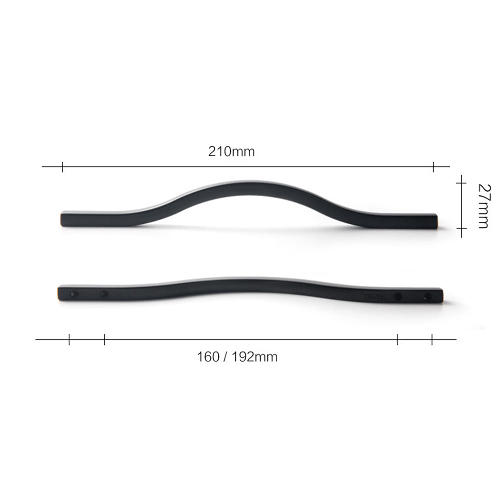 Curved Cabinet Handles – Minimalist Black Gold Cabinet Door Handle Set