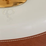 Cargar imagen en el visor de la Galería, Milky glass texture and brass underside detail