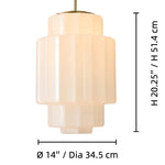 Load image into Gallery viewer, Vexrona Glass Pendant Lamp - Elegant Adjustable Metal Hanging Rod for Living Room and Bar