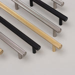 Load image into Gallery viewer, Brushed Brass Gold Pull Handles & Lacquered Brass Drawer Cabinet Pull