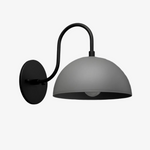 Load image into Gallery viewer, Curva Metal Industrial Wall Sconce - Curved Brass Arm - Hammered Dome Light Fixture