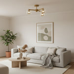 Afbeelding laden in galerijweergave, Canovus plafondlamp met geribbeld glas - industriële metalen woonkamerlamp