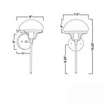 Load image into Gallery viewer, Ornato Luxe Modern Art Deco Wall Light - Opal Glass Globe Sconce - Brass or Black