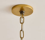 Load image into Gallery viewer, Dumora Iron Linen Drum Pendant - Vintage Brass Hanging Ceiling Light