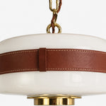 Cargar imagen en el visor de la Galería, Glass shade and stitched band detail