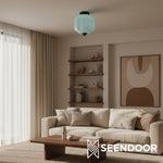 Load image into Gallery viewer, Vintage Eloise Milk Glass Flush Mount Ceiling Light - Vintage Charm Soft Glow