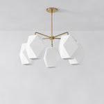 Load image into Gallery viewer, Talvior Sculptural 5-Light Chandelier - Faceted Design, Modern Finishes - Illuminate Spaces