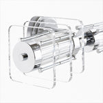 Załaduj obraz do przeglądarki galerii, Horizontal Bauhaus wall lamp clear acrylic and chrome square detail