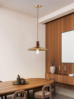Load image into Gallery viewer, Brass Crest Pendant Light